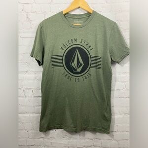 Volcom Olive Green Mens Size Medium True To This Short Sleeve T-Shirt